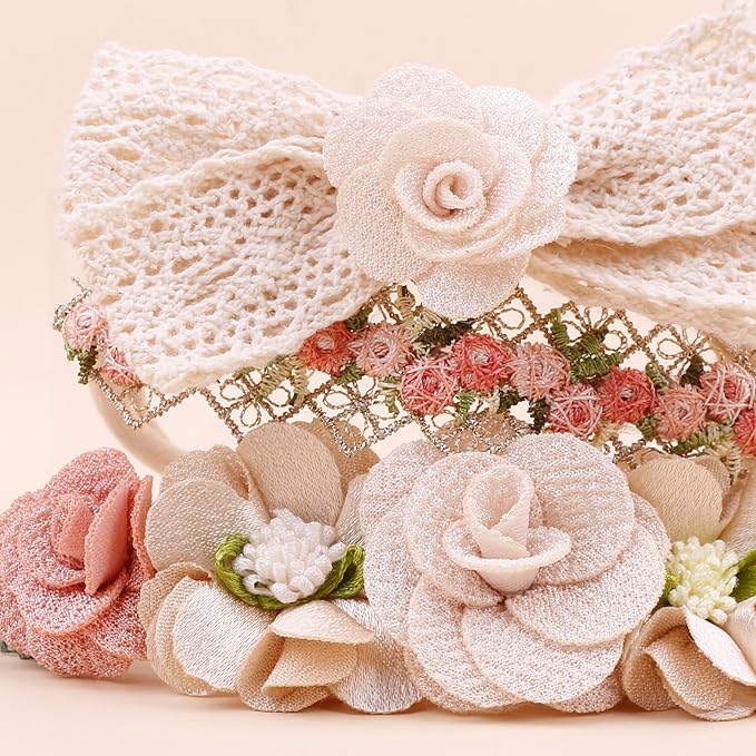New Model Baby Girl Nylon Headbands Nylon Flower Elastic Hairbands 3pcs Hair Accessories Gift for Newborn Infant Toddlers (BF-Z38)