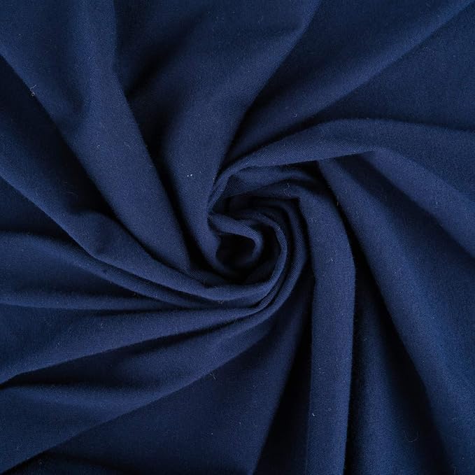 SheetWorld Fitted 100% Cotton Jersey Square Play Yard Sheet Fits Joovy 38 x 38, Solid Navy, Made in USA