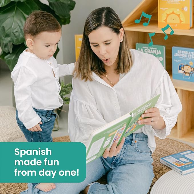 Binibi Opuestos en el Parque – Bilingual Musical Sound Book for Kids 3–5, Learn Opposites in Spanish & English, Interactive Learning Book. Libro en Español para Niños.