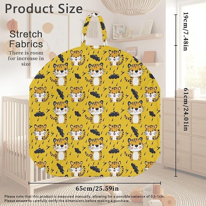 Cute Tiger Baby Lounger Cover Removable Protector Cover for Infant Lounger Pillow, Soft Snug Fitted Baby Lounger Slipcover Breathable and Reusable