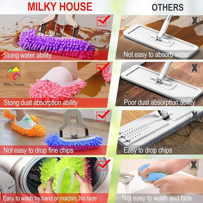 10 Pieces Microfiber Mop Slippers Shoes Cover Soft Washable Reusable Floor Polishing Dust Dirt Hair, Baby Healthcare and Grooming Kit, Baby Care Healthcare Kits for Girl, Baby Grooming Kit Newborn