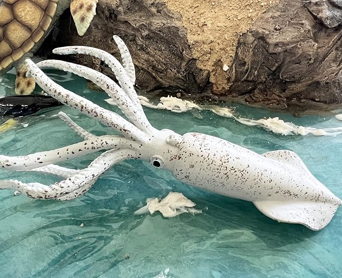 Gemini&Genius Squid Toy for Kids - Marine Animal Ocean World Toy Figure - 6 Inches Length-Sea Animal Action Figure Toy for Kids