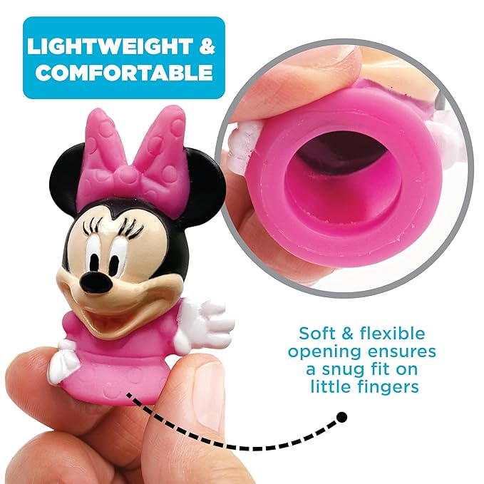 Disney Mickey Mouse & Friends 10 Piece Finger Puppet Set – Party Favors, Educational Play, Bath & Pool Toys, Beach Games, Finger Puppets, Playtime Activities