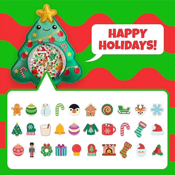 Vango BIZYBOO - Toddler Preschool Learning Activity - Teach Objects and Words with This Educational Seek & Find Sorting Toy – for Ages 2 and Up - Stocking Stuffer - Christmas (Tree)