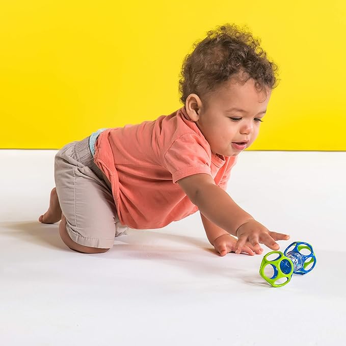 Bright Starts Oball Shaker Rattle Toy & Baby Ball Set, Ages Newborn and Up