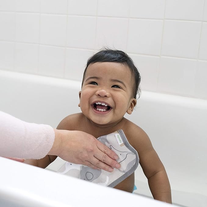 Ingenuity Clean & Cuddly™ Hooded Baby Bathrobe - Grazer™ & Clean & Cuddly™ Hooded Character Towel - Grazer™ & Clean & Cuddly™ 6-Pack Terry Washcloth Set - Grazer™