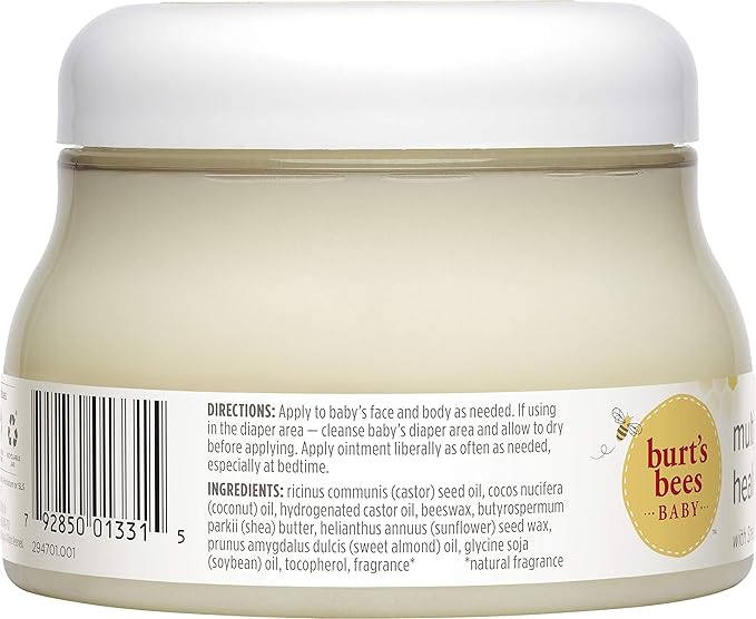 Burt's Bees Baby 100% Natural Origin Multipurpose Healing Ointment, Face & Body Baby Ointment 7.5 Ounce Tub - Pack of 3