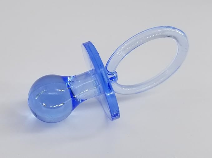 2.75” 12 pcs Clear Blue Acrylic Baby Pacifier Shower Favor
