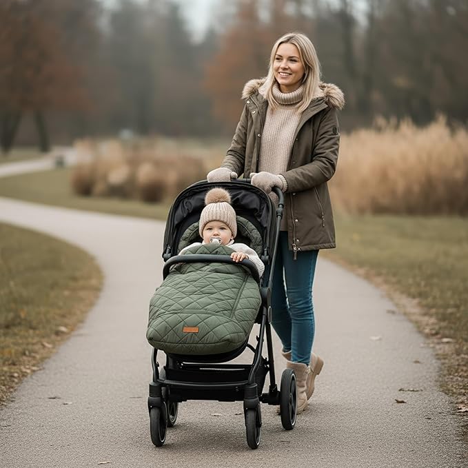 Warm and Cozy Winter Stroller Cover for Baby - Waterproof Bunting Bag with Soft Fleece Lining and Universal Fit for Strollers - Protective Footmuff Blanket for Ultimate Comfort in Wind, Rain & Snow