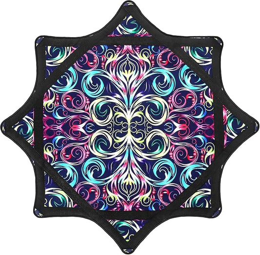 Flowstar Beginner Spinning Cloth: Easy Spin Flow Toy for Rave, Party & Practice - 300g, 24.4 Inch, Double Sided Print for All Skill Levels (Beginner to Pro)(Paisley Pattern)