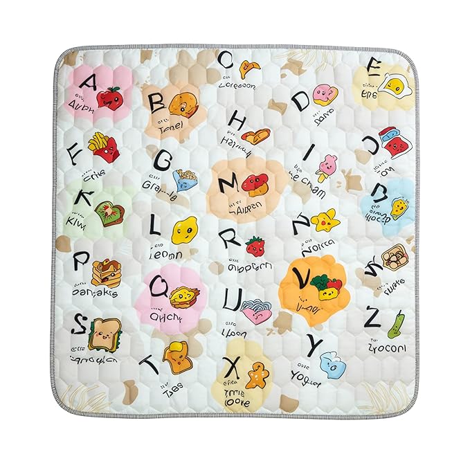 ENVTEK Baby Play Mat for Floor Playpen - 50" X 50" Playpen Mat,Thick One-Piece Crawling, Odorless Floor Mat, Non-Slip Cushioned Baby Playmat for Infants,Babies,Toddlers. Foldable and Machine Washable