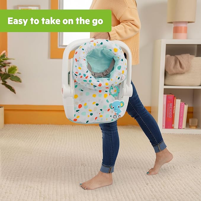 Bright Starts Terazzo Neutral 2 Position Baby Floor Seat Foldable Unisex Multi-Coloured