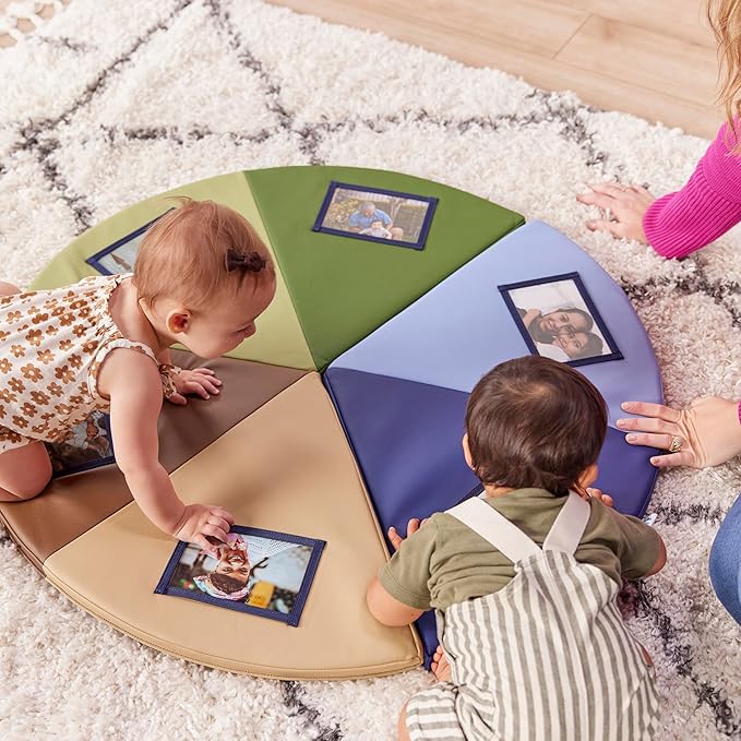 ECR4Kids SoftZone Picture Me Play Mat, Activity Mat, Earthtone