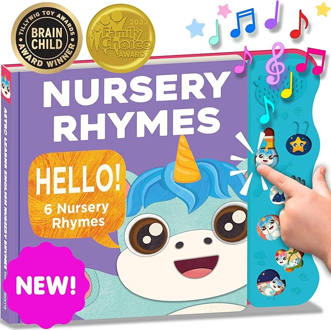Astro Learns English Bundle Deals — Musical Toys & Interactive Sound Board Book for Toddlers 1-3, Singing & Learning Songs for Babies, Educational Talking Musical Toy, Sing Along Songs