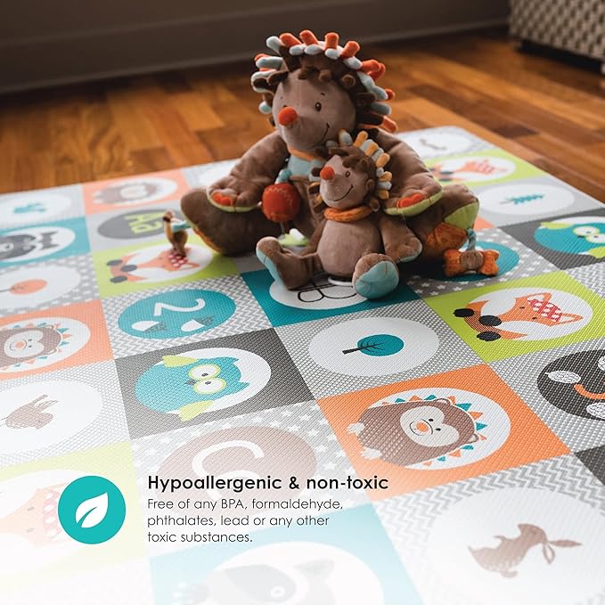 bblüv - Mülti - Soft, Reversible and Safe Playmat - Water Resistant, Indoor and Outdoor Use (Tiles)