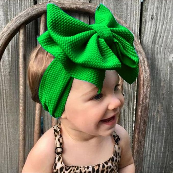 Bows for Baby Girls Headband, Newborn Bows Headbands Baby Hair Bows Hairbands Hair Accessories.(FD104-Light green)