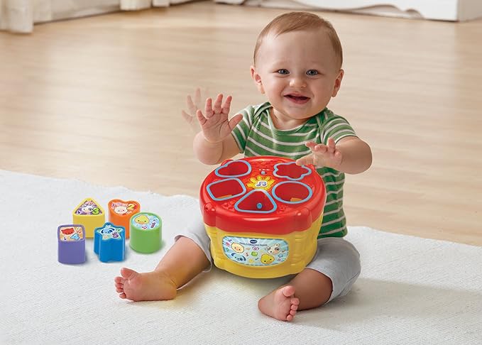 VTech Sort and Discover Drum, Musical Toy with Learning Games, Interactive Toy Suitable for Boys and Girls Aged 12 Months & Over