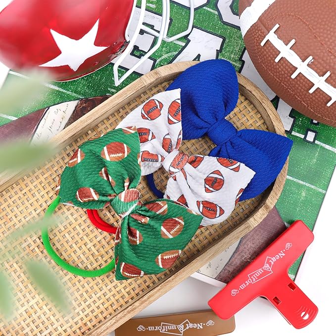 Baby Girl Football Outfit Headbands for Girls Hair Bows Super Bowl Hair Accessories for Sports Parties Football Baby Clothes