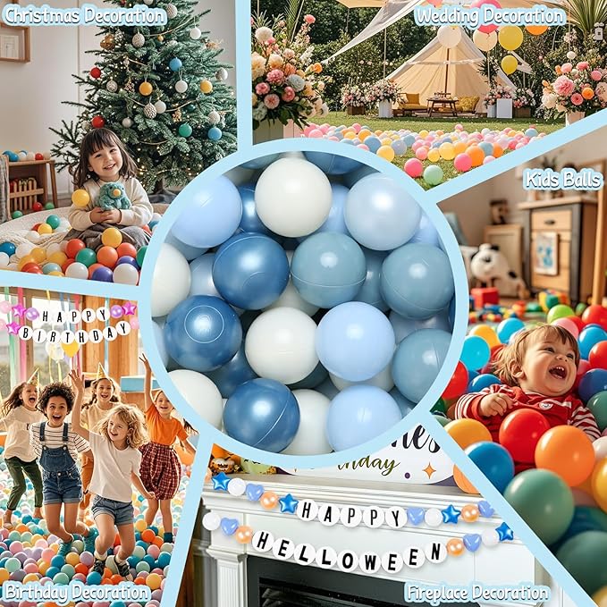 GOGOSO Ball Pit Balls for Toddlers Dogs Baby, 2.2 Inch Pastel Play Ball Toys Kid Ballpit, Bounse House, Birthday, Tent, Party,100 pcs