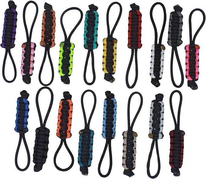 BubbasGarageTv - Large Heavy Duty Paracord Zipper Pulls (Hot Pink)