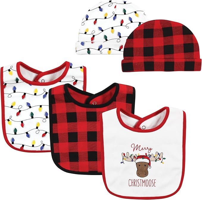 Hudson Baby Unisex Baby Cotton Bib and Headband Set