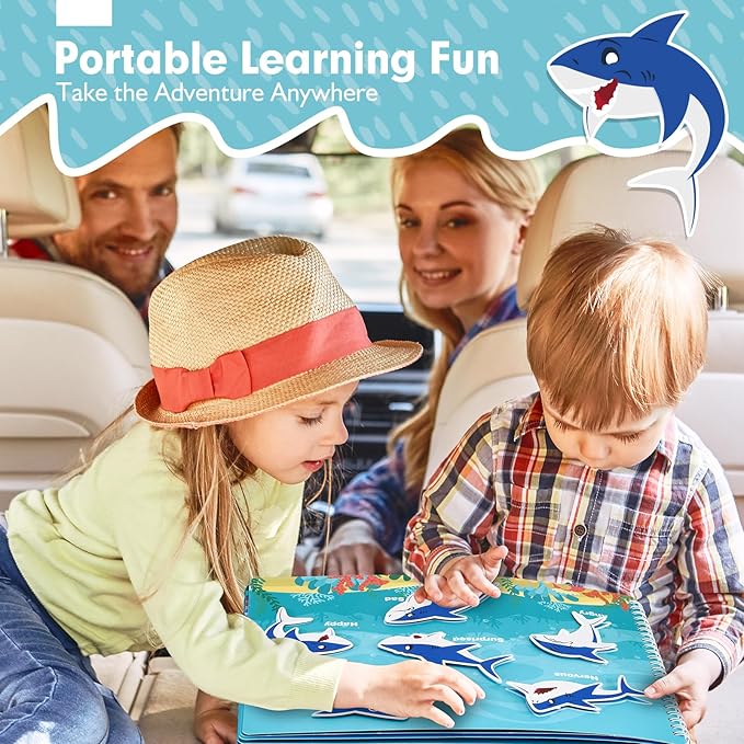hahaland Busy Book for Toddlers 3-5 - Preschool Learning Activities Toys for Toddlers 3 Year Old - Montessori Toys for 3 Year Old - 27 Pages 15 Educational Concepts