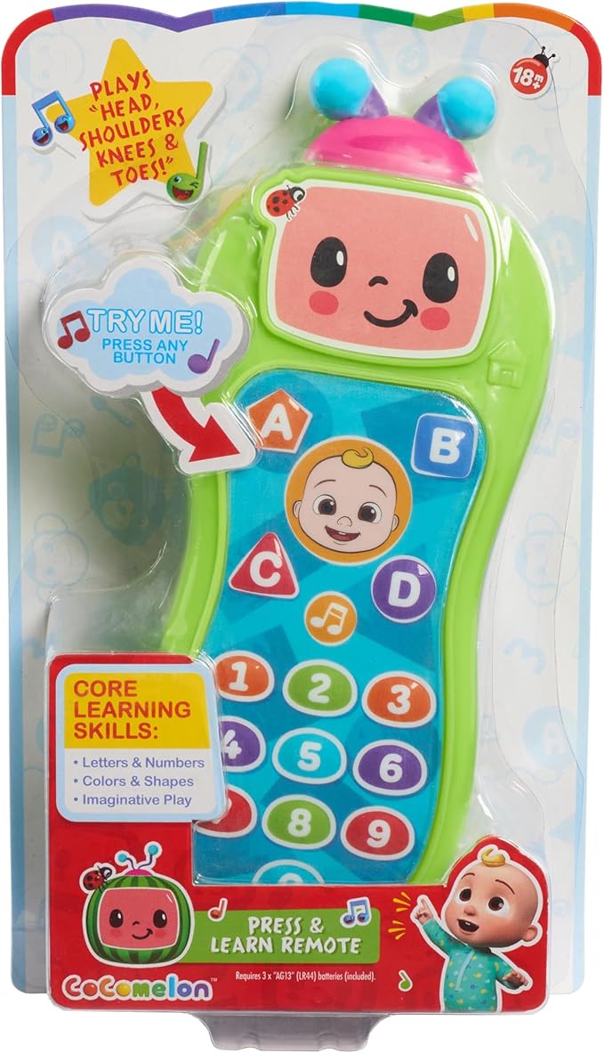 CoComelon Press and Learn Remote, Learning & Education, Officially Licensed Kids Toys for Ages 18 Month by Just Play