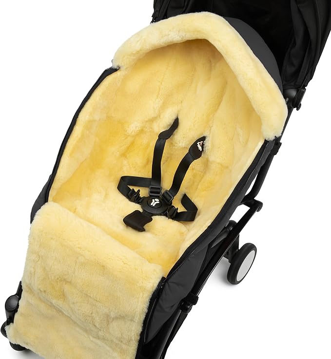 WERNER CHRIST Baby Sheepskin footmuff LADIS - for Small Travel Buggies (Children from 6 to 36 Months), Made of Medical Lambskin