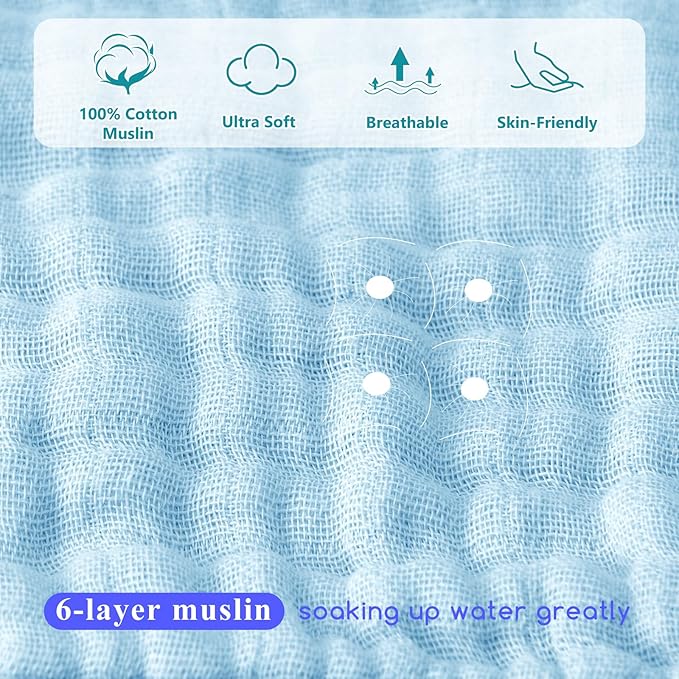 PHF 2 Pack Baby Hooded Towels, 100% Muslin Cotton Baby Bath Towel with Hood for Newborn, Infant, Toddler, Ultra Soft and Absorbent Baby Essentials Bath Towels for Boys, 32x32Inch, Dinosaur