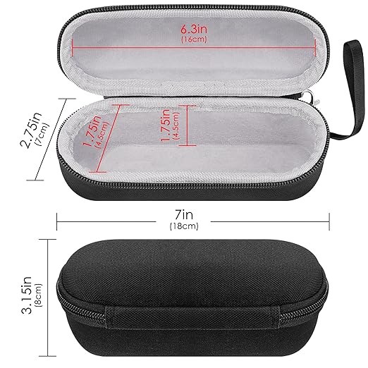 Thermometer Protective Case Compatible with Braun ThermoScan 7 / iProven Pro Series, Constant Temperature Storage Box with Probe Cover, Portable Travel Organizer (Black)