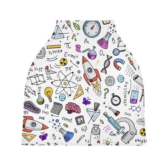 Scientific Formula Physics Math Astronomy Chemistry Science Stretchy Baby Car Seat Cover Infant Canopy Nursing Covers Breastfeeding Cover Breathable Windproof Winter Scarf for Boys Girls