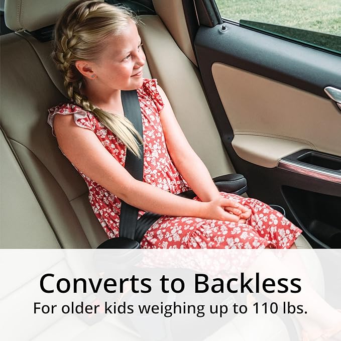 Chicco KidFit ClearTex Plus 2-in-1 Belt-Positioning Booster Car Seat, Backless and High Back Booster Seat, for Children Aged 4 Years and up and 40-100 lbs., Reef/Navy