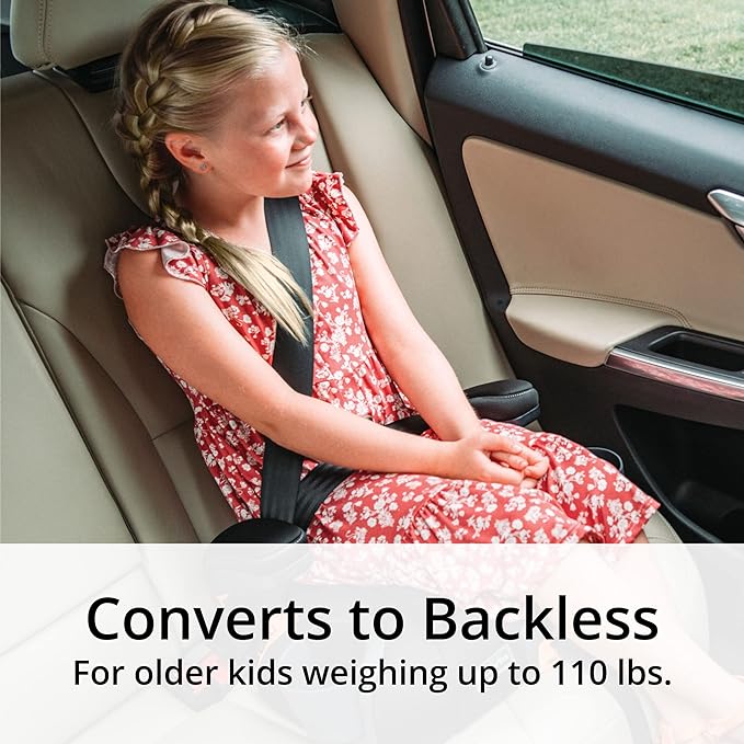 Chicco KidFit ClearTex Plus 2-in-1 Belt-Positioning Booster Car Seat, Backless and High Back Booster Seat, for Children Aged 4 Years and up and 40-100 lbs., Lilac/Purple