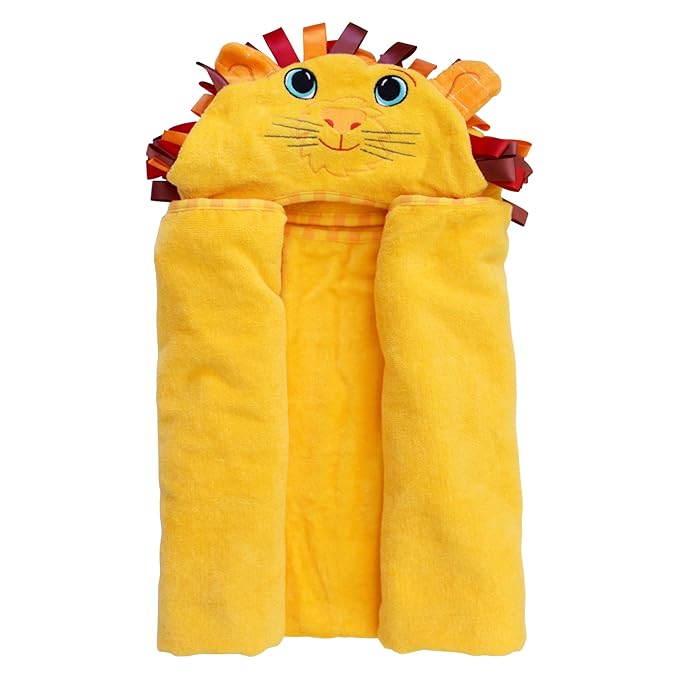 Hood in The Middle 40 x 30 inch Velour Hooded Towel, Lion, Frenchie Mini Couture