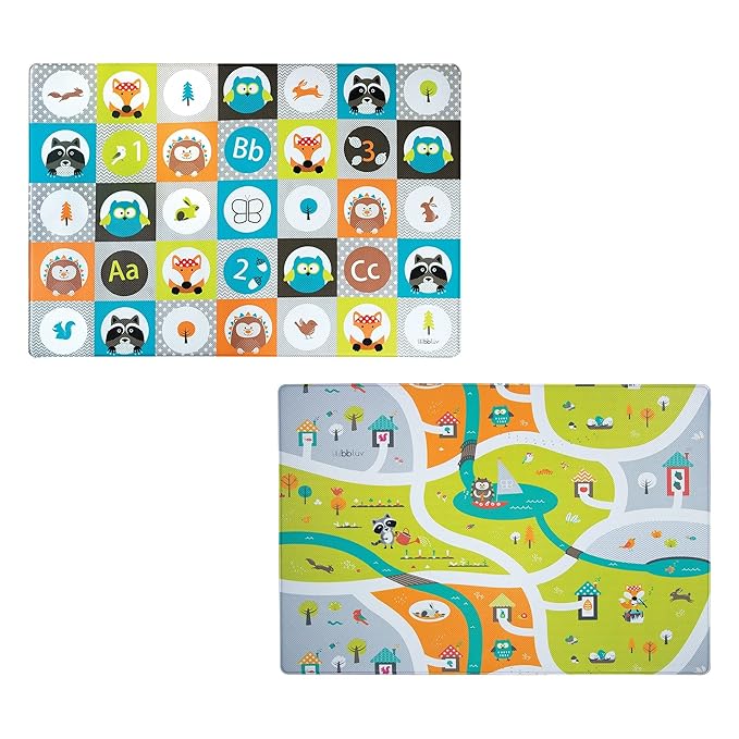 bblüv - Mülti - Soft, Reversible and Safe Playmat - Water Resistant, Indoor and Outdoor Use (Tiles)