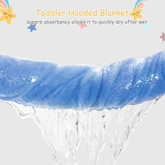 Toddler Bath Towels with Hood Elephant Hooded Towels for kids Ultra Soft Baby Bath Wrap Absorbent Toddler Blanket for Shower Swim