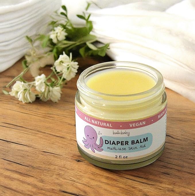 BALM! Baby Juice Those Wipes and Diaper Balm - Baby Wipes Concentrated Solution + Baby Diaper Rash Balm - All Natural for Cloth or Disposable - Cloth Safe - Plastic Free - Glass Containers