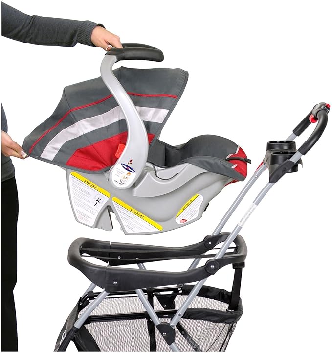 Baby Trend Secure-Lift 35 Infant Car Seat and Snap N Go EX Foldable Universal Infant Carrier with Storage and Cup Holders