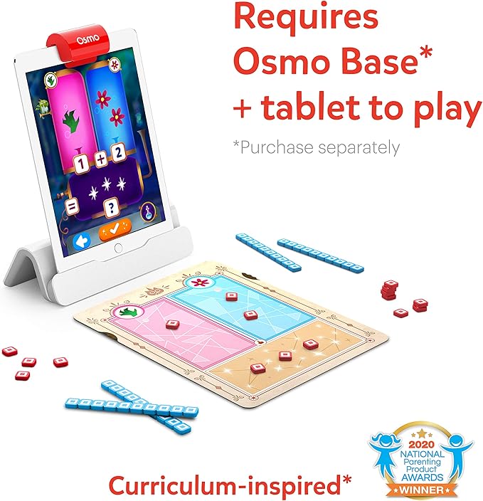 Osmo - Math Wizard and the Magical Workshop for iPad - Ages 6-8/Grades 1-2 -Addition & Subtraction-Curriculum-Inspired-STEM Toy Gifts for Kids,Boy & Girl-Ages 6 7 8 (Osmo Base Required)