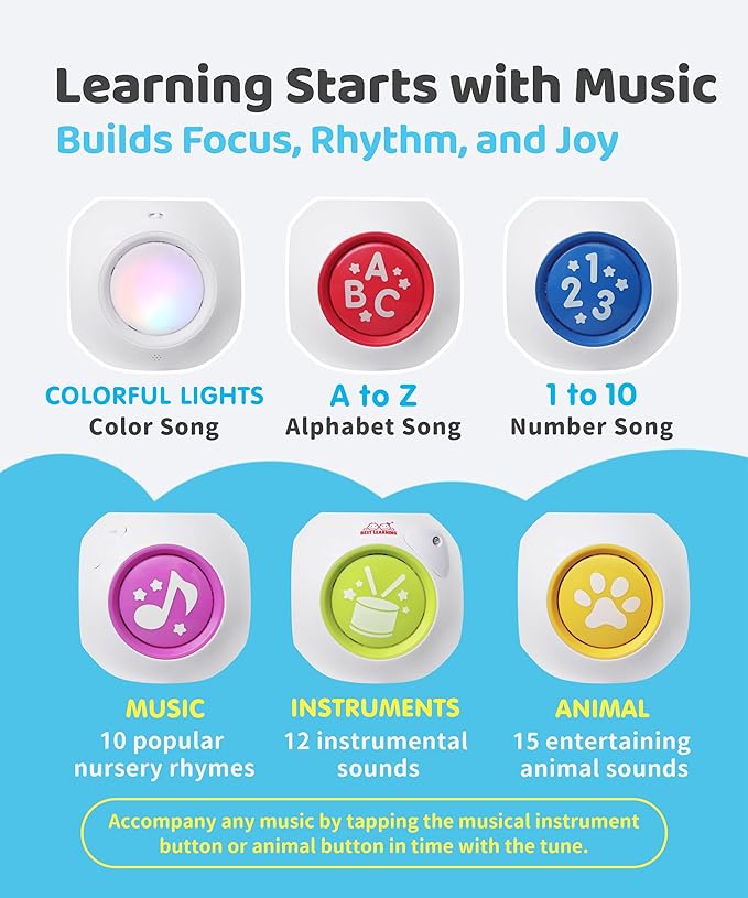 BEST LEARNING Learning Cube – Montessori Learning Cube for Babies 6–12 Months & Toddlers 1–3 – Musical Sensory Activity Cube with Lights & Sounds – Early Development Educational Toy