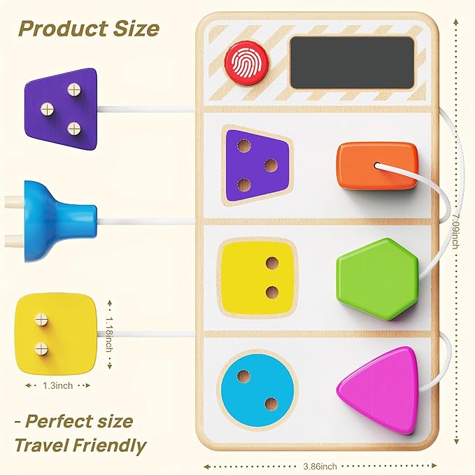 Montessori Toys for 1 Year Old, Baby Busy Board for Travel, Toddler Gifts