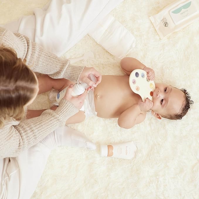 Buddle Clean Cheeks & Wonder Wipes 2-Piece Kit, Foam Cleanser for No-Rinse Baby Cleansing, 6.7oz, 60 Wipes