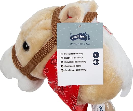 Small Foot Wooden Toys Small Foot Toys Hobby Horse Rocky with Sound Designed for Children Ages 3+ Years (4151)