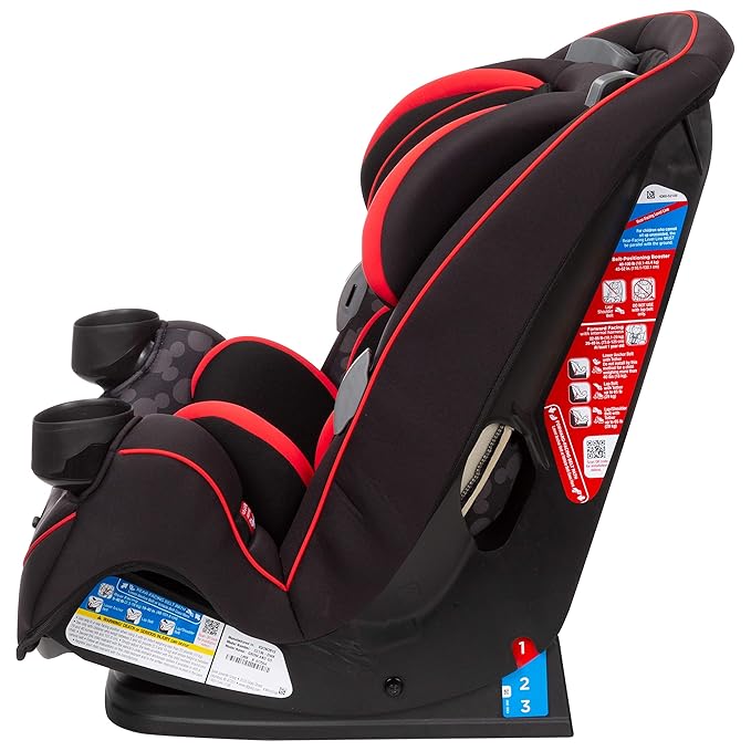 Disney Grow and Go Convertible Car Seat, Rear Facing 5-40 pounds, Forward Facing 30-65 pounds, Booster 40-100 lbs, Convert from Infant to Toddler, Simply Mickey