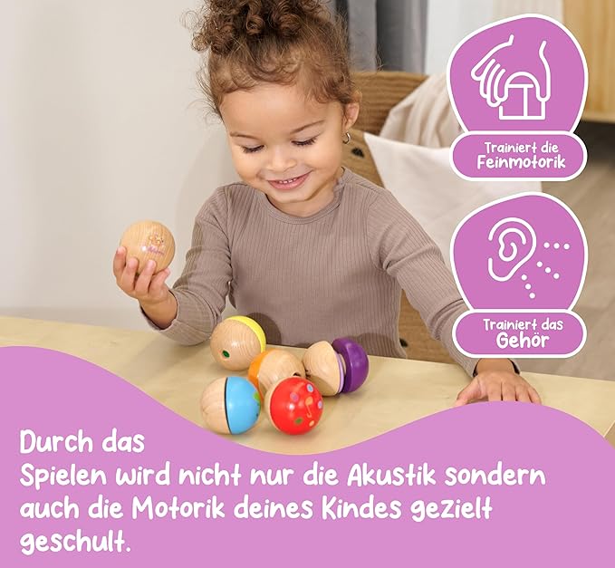 Eichhorn 100003487 Musical Wooden Balls Multi-Coloured