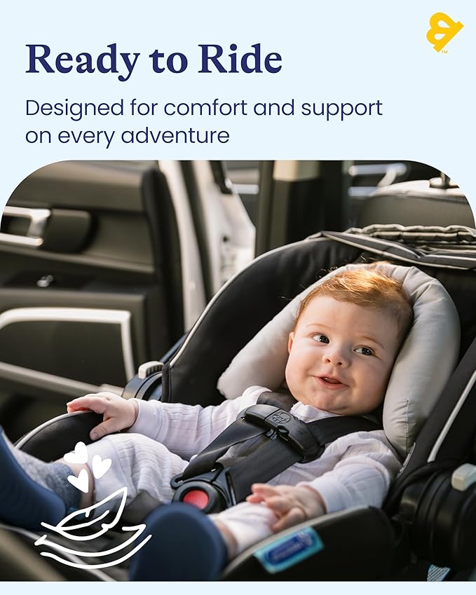 GoldBug Baby & Toddler 2-in-1 Car Seat Head Support - Grey