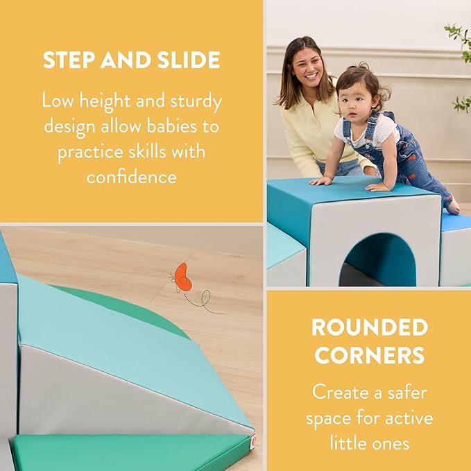 All-Around Step 'n' Slide Tunnel Climber, Indoor Playset, Contemporary, 9-Piece