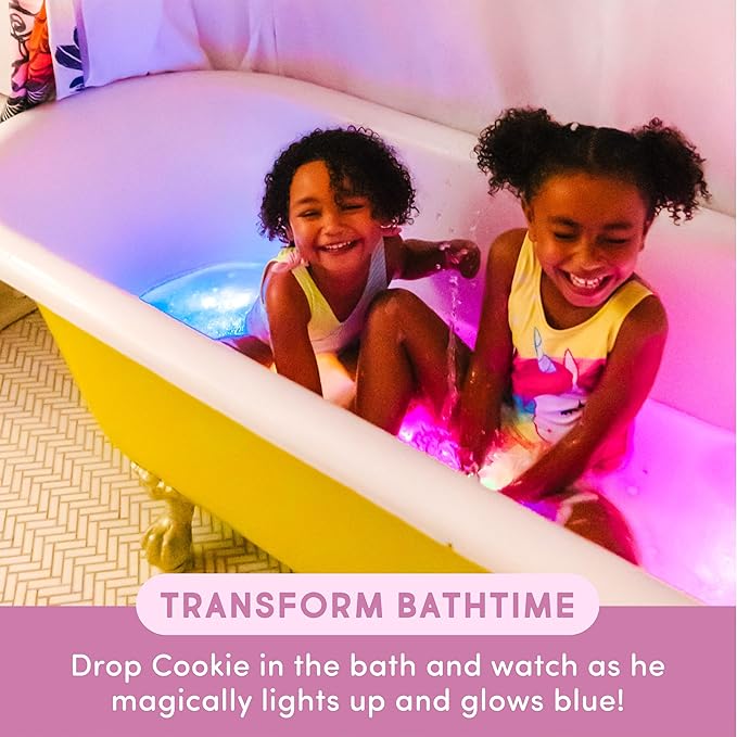 Glo Pals x Sesame Street Water-Activated Light-Up Cubes for Sensory Play (Cookie Monster - Cubes with Character)