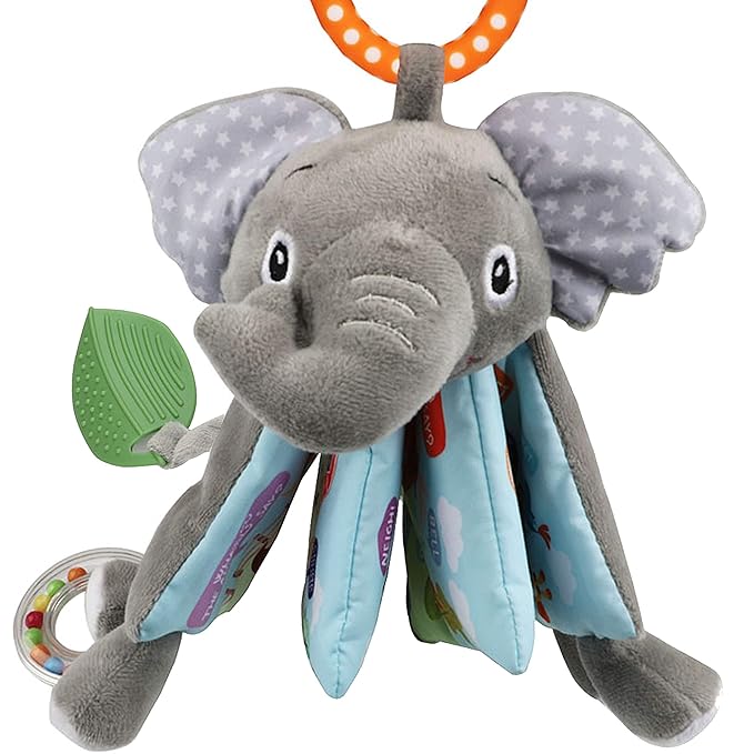 Fish Crinkle Book and Elephant Baby Toy for Babies Infants Toddlers