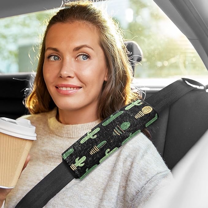 Car Seat Belt Pad Covers Cactus Safety Seatbelt Strap Shoulder Pads for Adults and Children Comfort Universal 2 Pack M 20849416